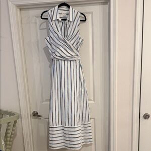 Saylor Striped Sleeveless Midi Dress
